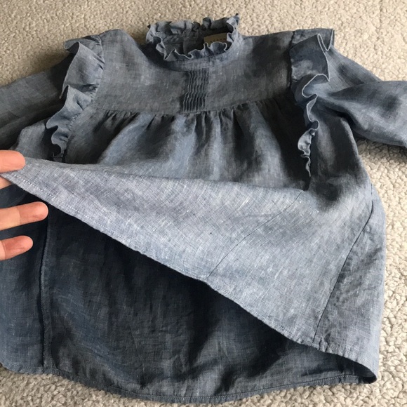 Sezane Juliette linen chambray blouse 34 2 - Picture 11 of 16